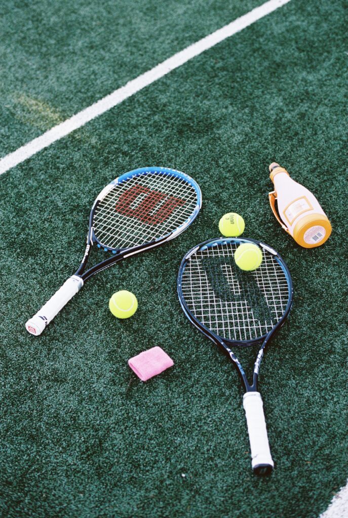 tennis themed engagement session
