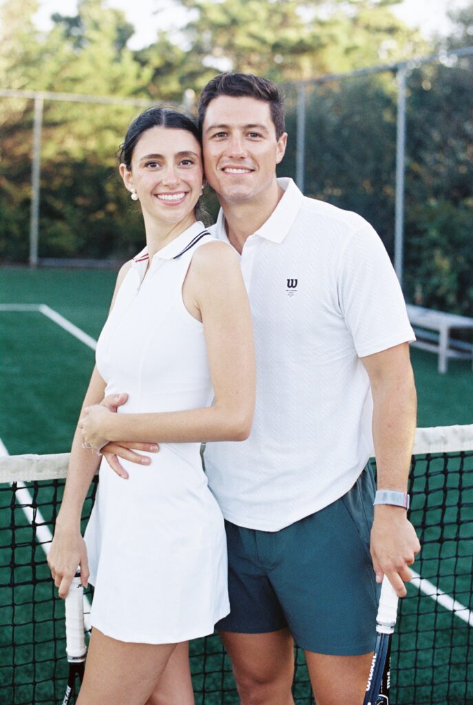 tennis themed engagement session