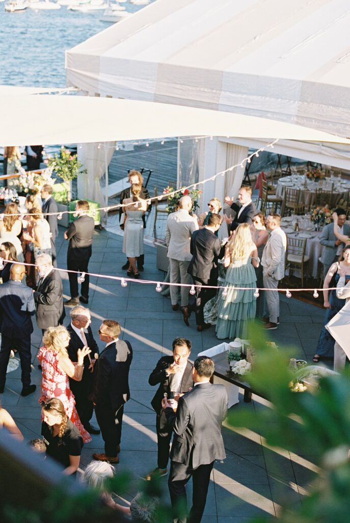 cocktail reception at Regatta Place Newport Wedding
