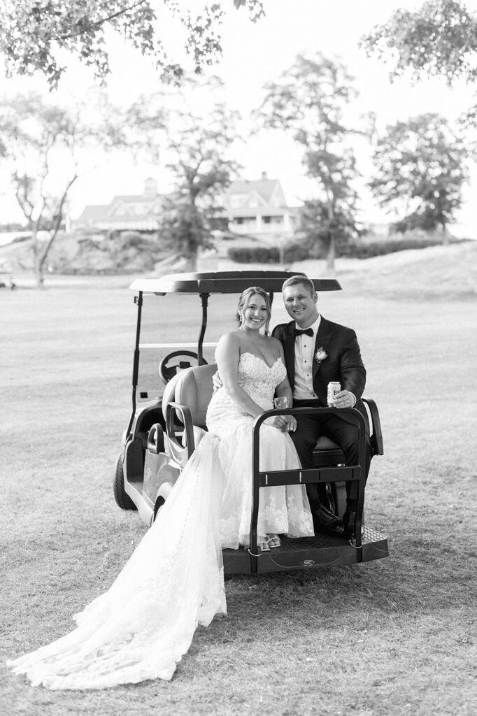 wedding portraits on the golf course at Tedesco Country Club in Marblehead