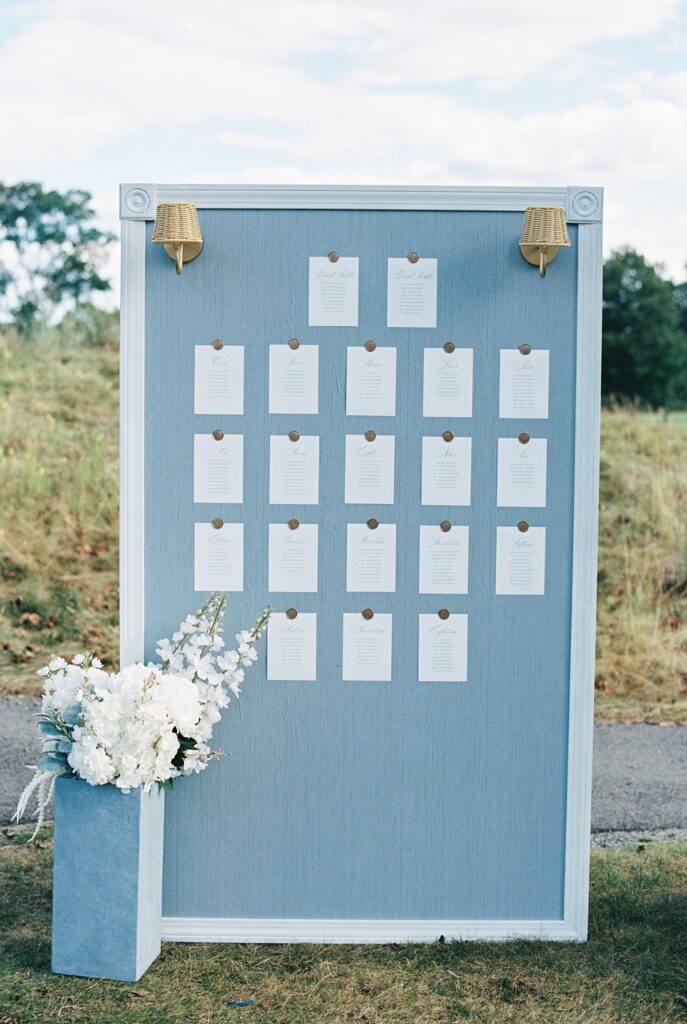 Alfresco cocktail hour at Tedesco Country Club wedding reception