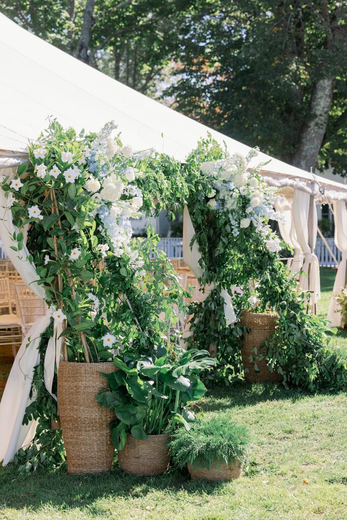 Sailcloth tent at the Daniel Fisher House