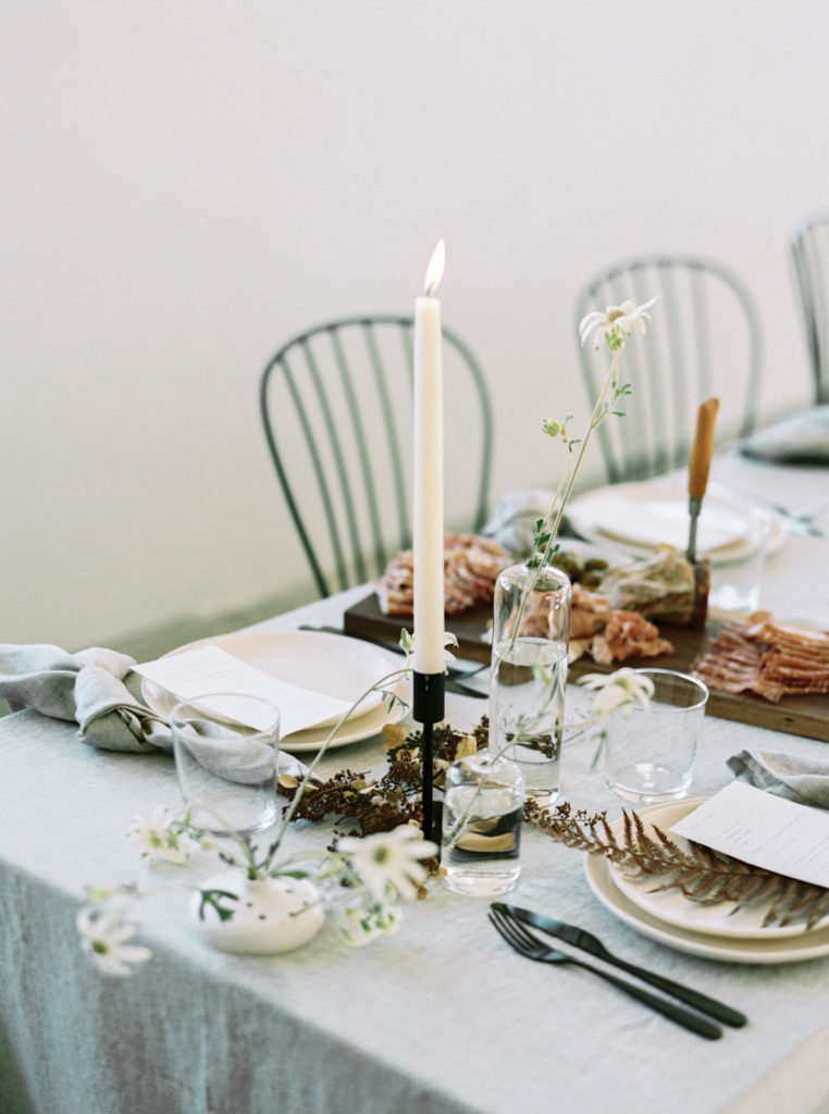New England Winter Wedding, Film Photography, Dinner Party