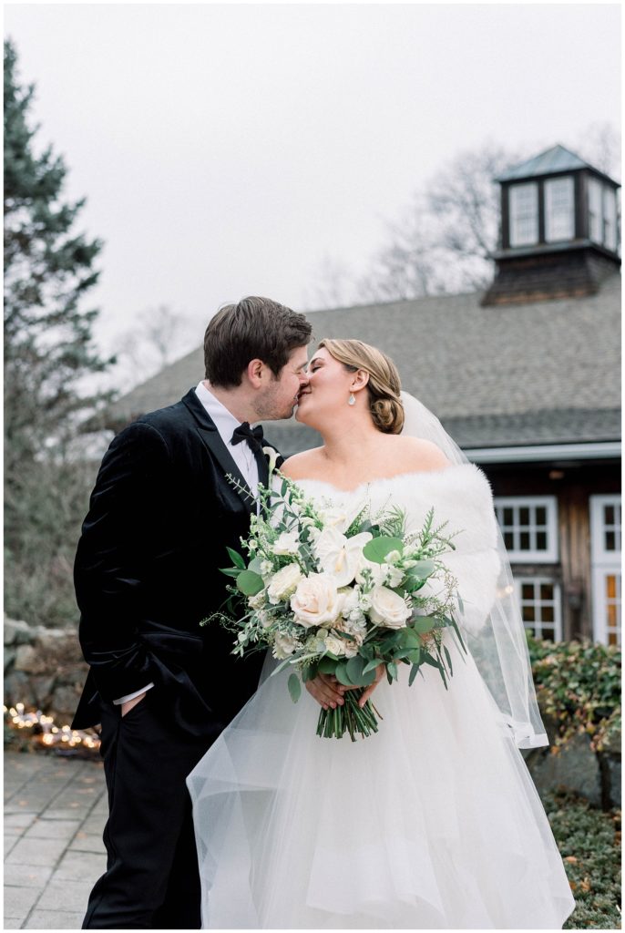 NYE Wedding, Red Lion Inn Wedding, Boston Wedding Photographer, Bride and Groom Portrait, Black Tie Winter Wedding