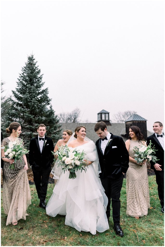 NYE Wedding, Red Lion Inn Wedding, Boston Wedding Photographer, Gold Bridesmaid Dress, Black Tie Winter Wedding